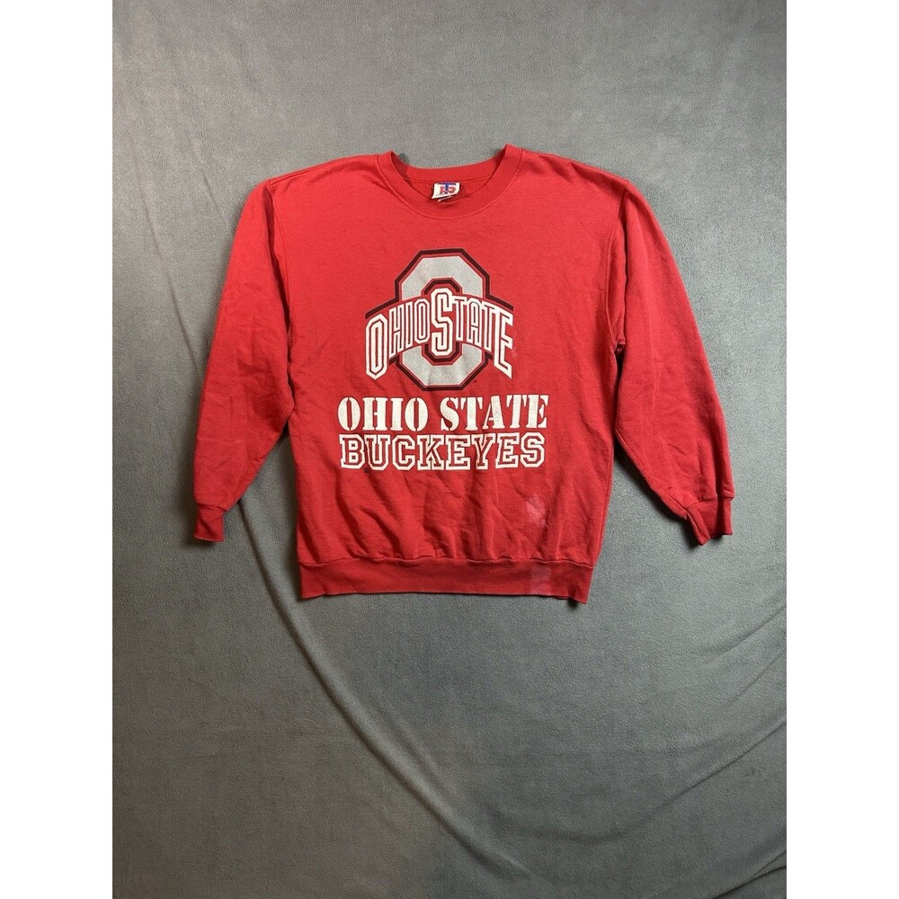 Vtg Ohio State University Crewneck Sweatshirt Men’s Large Red Team Rated USA